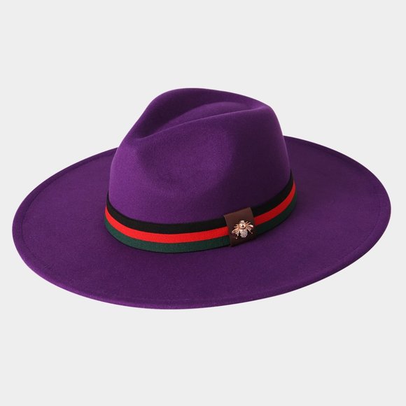 Panama Style Bumble Bee Fedora/Dressy Fedora Hat - Picture 4 of 5